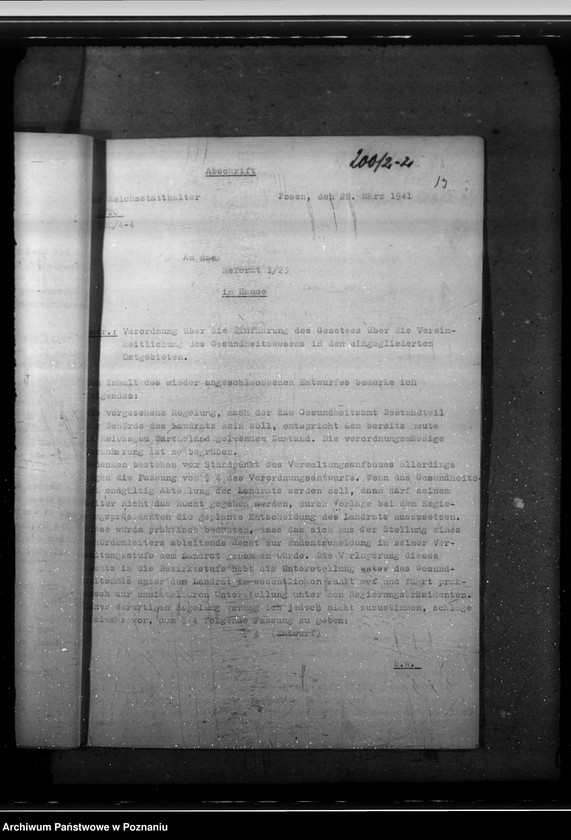 Obraz 18 z jednostki "Verordnung über die Einführung des Gesetzes über die Vereinheitlichung des Gesundheitswesens in den eingegliederten Ostgebieten."