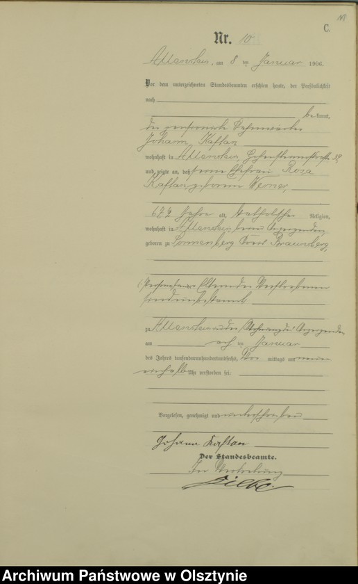 image.from.unit.number "Sterbe-Haupt-Register Tom I, Nr 1-397"