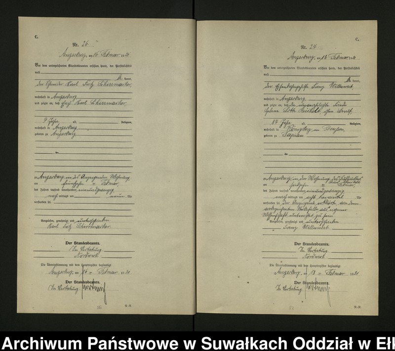 image.from.unit.number "[Sterbe - Register (Neben - Register) Standesamt Angerburg einschl. der Bezirke Gross Strengeln, Kehlen und Prinowen]"
