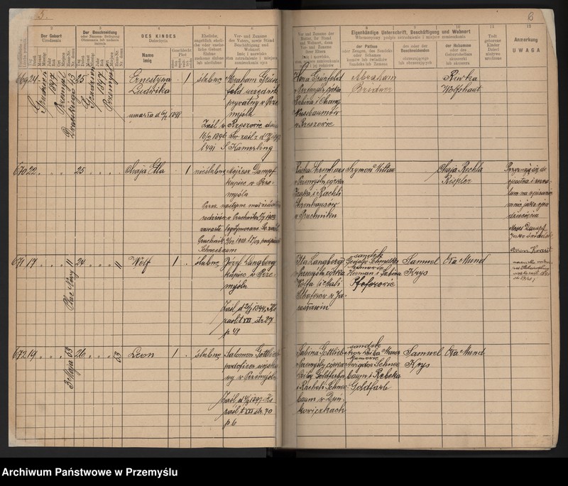 image.from.unit.number "Księga urodzin rok 1897-1900 tom XXIV [Księga urodzeń]"
