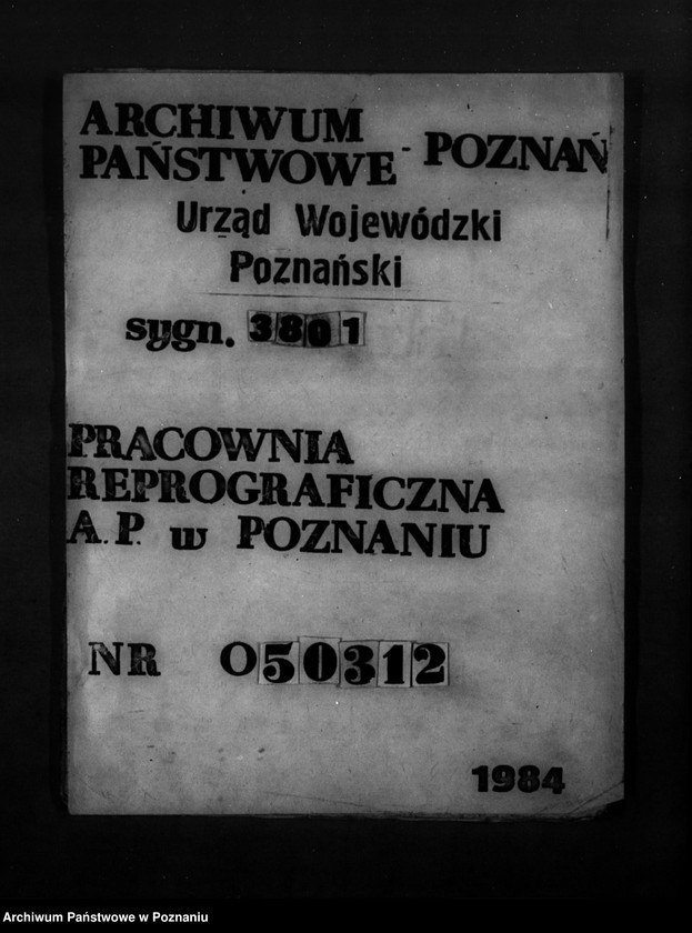 Obraz 1 z jednostki "Zarząd majętności /leśnej/ Szreniawa powiat poznański"