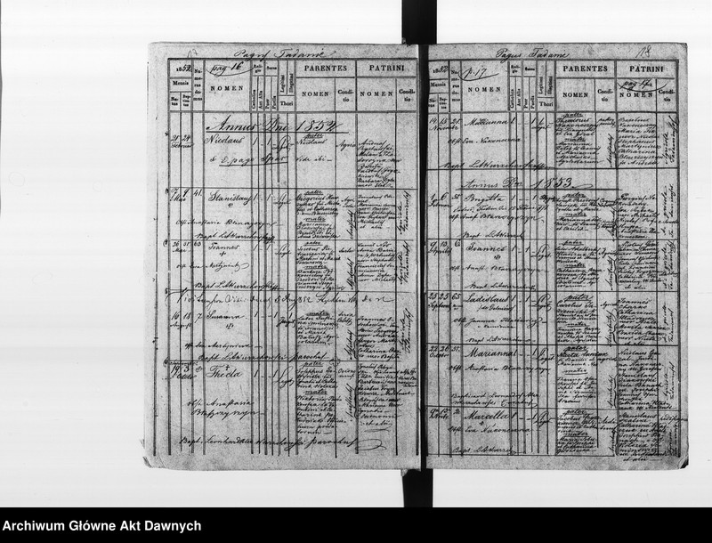 image.from.unit.number "Parafia: Tadanie. Dekanat: Gliniany. Księga metrykalna urodzeń 1845-1887, ślubów 1846-1893 i zgonów 1840-1899 dla wsi Tadanie. Tom XX."