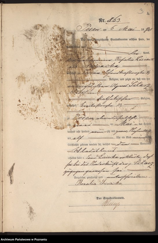 Obraz 6 z jednostki "Księga urodzeń t. III"