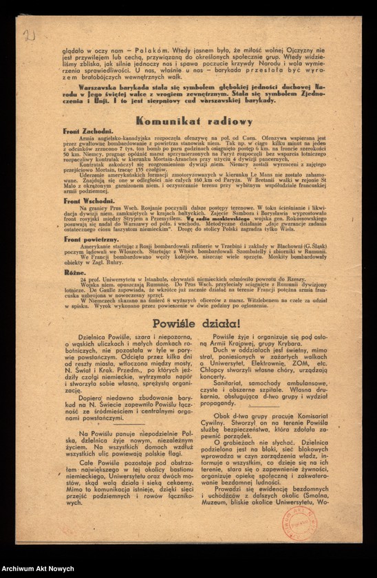 image.from.collection.number "Powstanie warszawskie w prasie konspiracyjnej"