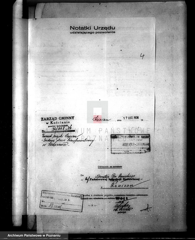 Obraz 7 z jednostki "Stacja transformatorowa w Kiełczewie, pow. kościański /podanie o pozwolenie na budowę/"