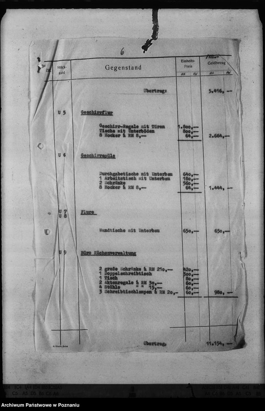 Obraz 10 z jednostki "Zamek w Poznaniu - Herstellungssumme der Innen- Ausstattung"
