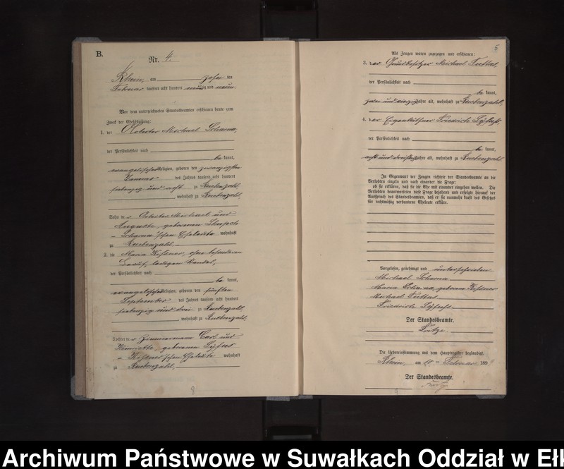 image.from.unit.number "Heiraths-Neben-Register des Königlichen Preussischen Standes-Amtes Orlen Kreis Loetzen"