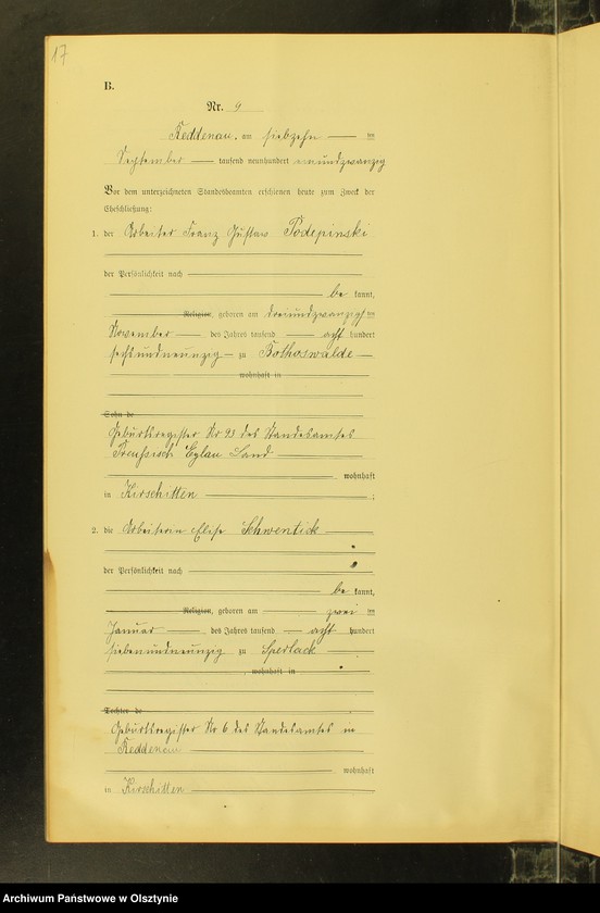 image.from.unit.number "Heiraths-Neben-Register Nr 1 - 14 [ Księga małżeństw - wtóropis ]"