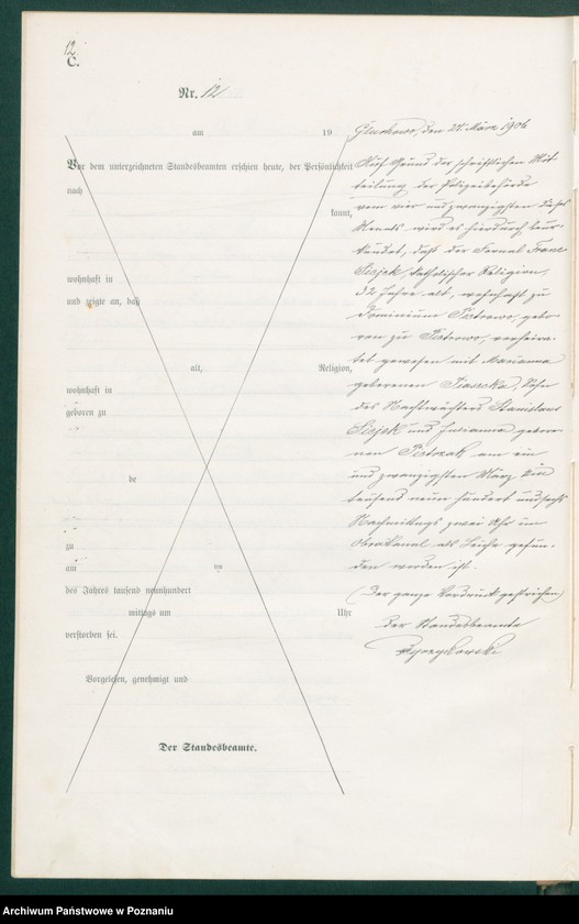 Obraz 14 z jednostki "Sterbe-Haupt-Register"