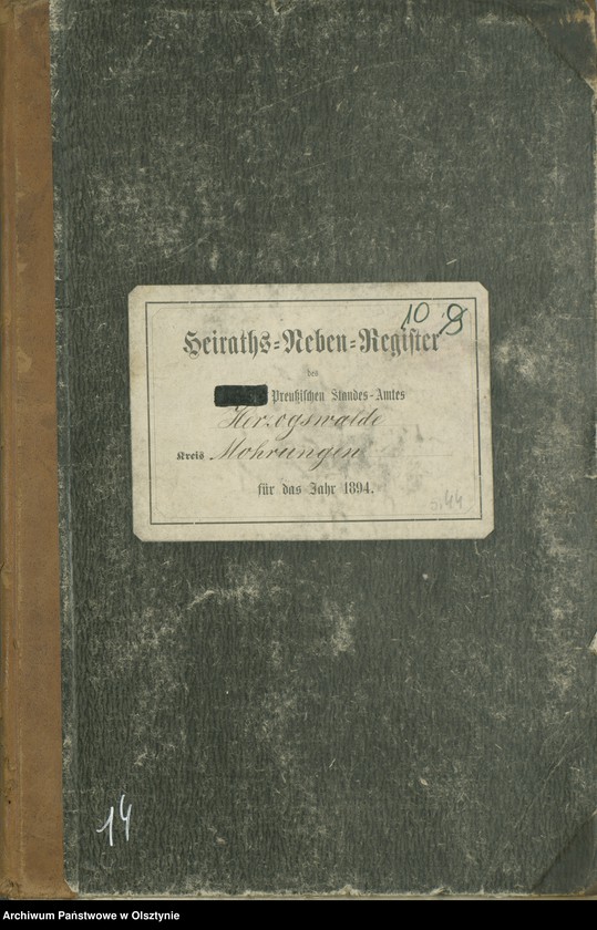 image.from.unit.number "Heiraths-Neben-Register Nr 1 - 21"
