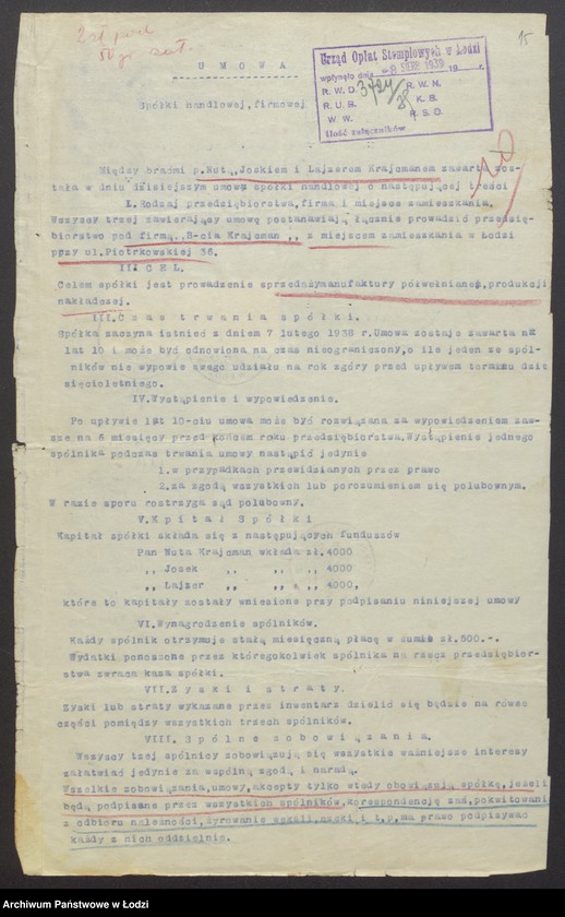 Obraz 17 z jednostki "Nuta Josek i Lajzer Krajcman Bracia Krajcman – sprzedaż materiałów wełnianych"