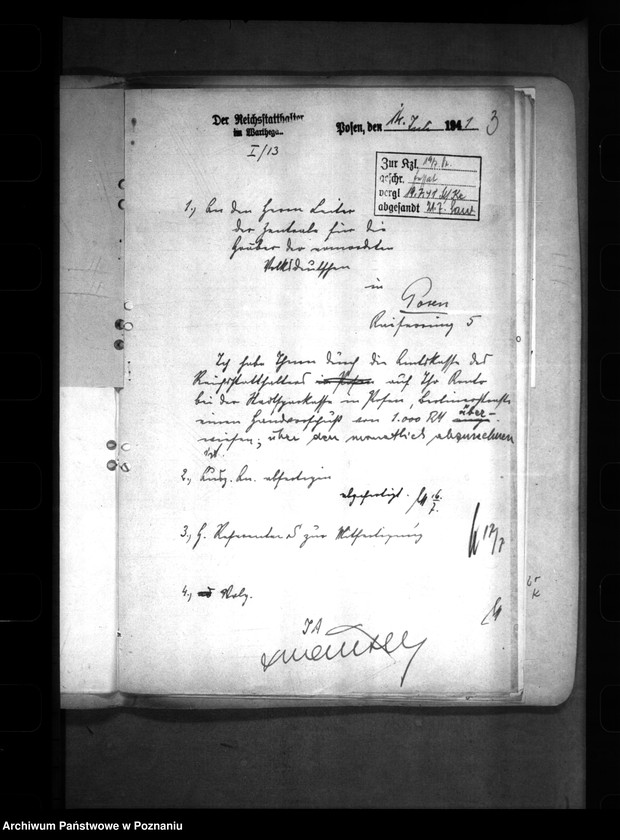 Obraz 7 z jednostki "Gräberzentrale- Mittelbewirtschaftung"