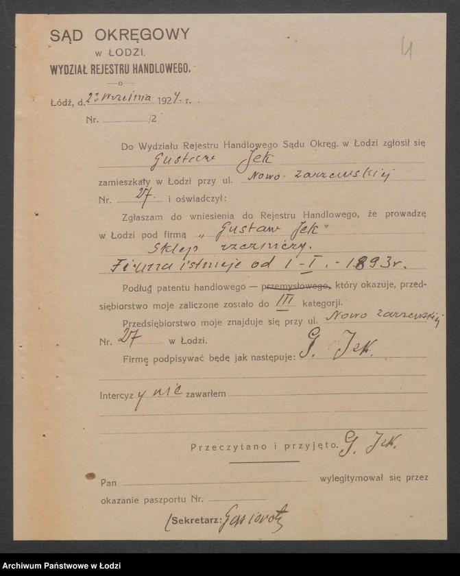 Obraz 6 z jednostki "Gustaw Jek – sklep rzeźniczy"