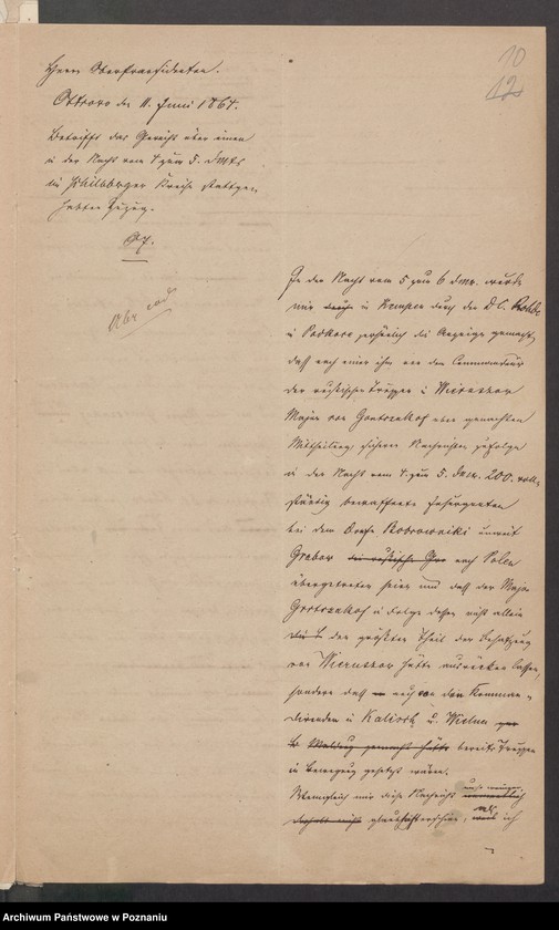 Obraz 18 z jednostki "Acta generalia des Oberpäsidialkommissars Landrat von Madai zu Kosten betreffend die Verfolgung der polnisch-revolutionären Umtriebe im Kreise Schildberg /Ostrzeszów/."