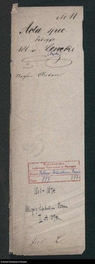 Obraz 2 z jednostki "A. betr. Wladislaus von Łącki auf Posadowo /Bemühungen um Grafentitel/ - auch Stefan und Anton"