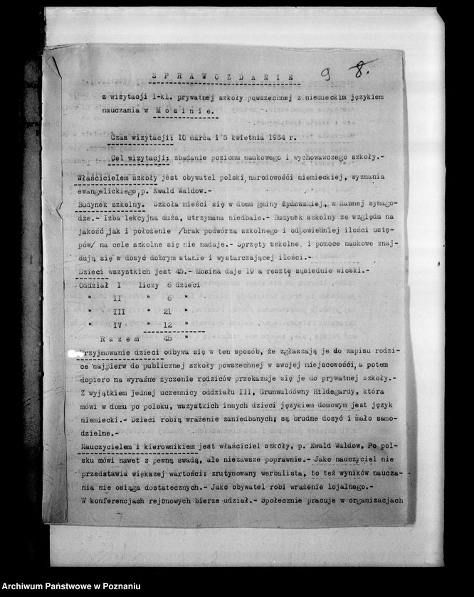 Obraz 13 z jednostki "Prywatna Szkoła Powszechna z niemieckim językiem nauczania Mosina powiat Śrem"