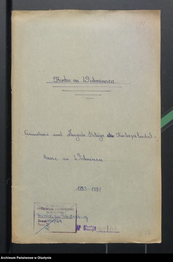 image.from.unit.number "Einnahme und Ausgabe Beläge der Kirchspielsschulkasse zu Widminnen"