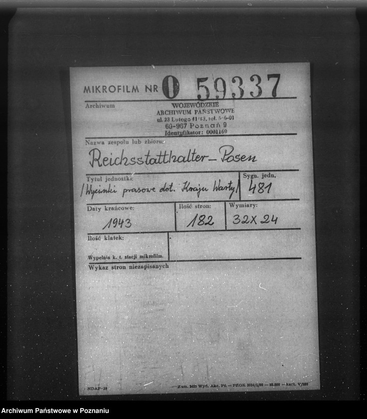 Obraz 2 z jednostki "Wycinki prasowe dotyczące Kraju Warty"