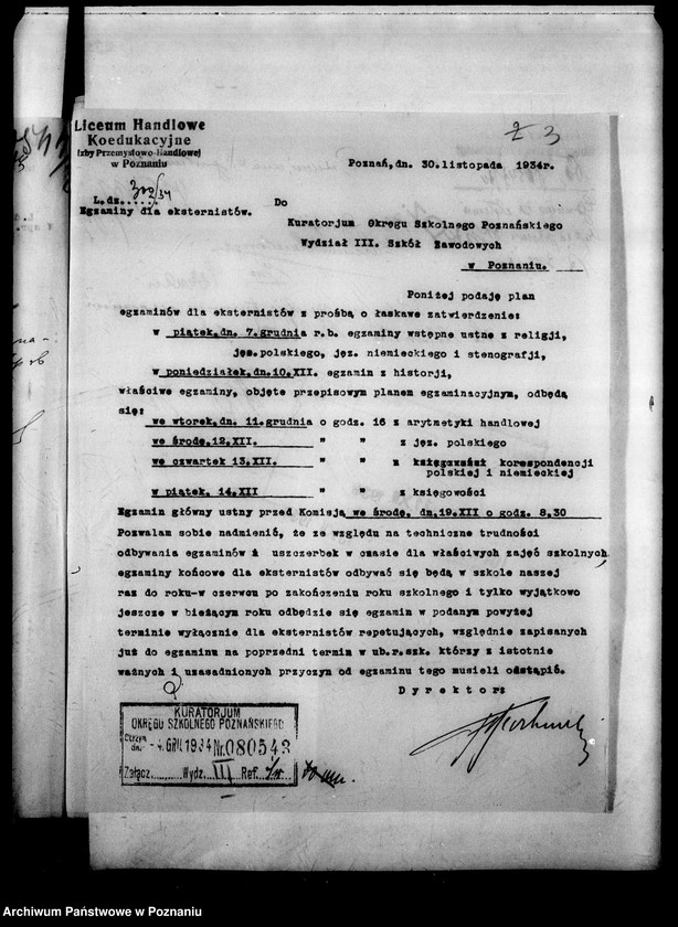 Obraz 6 z jednostki "Liceum Handlowe Koedukacyjne Izby Przemysłowo-Handlowej - Poznań"