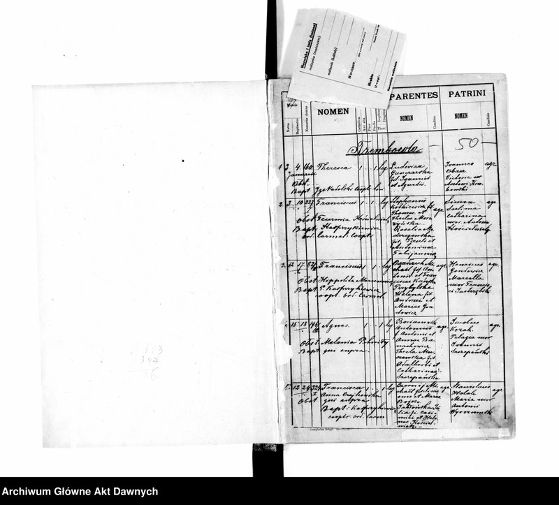 image.from.unit.number "Parafia: Trembowla. Dekanat: Trembowla. Księga metrykalna urodzeń, ślubów i zgonów dla miasta Trembowla i wsi: Boryczówka*, Humniska, Iławcze**, Krowinka***, Kaptury****, Małów, Ostrowczyk****, Olendry****, Plebanówka, Semenów, Słobódka****, Wolica, Zieleńcze z Podgórzem, Załawie, Zaścianocze****, Zubów****."
