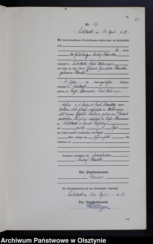image.from.unit.number "Sterbe-Neben-Register Nr 1 - 43"