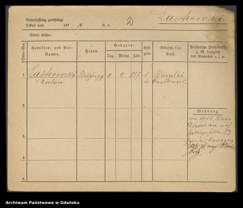 image.from.unit.number "Karty meldunkowe: Laschewski - Laski"