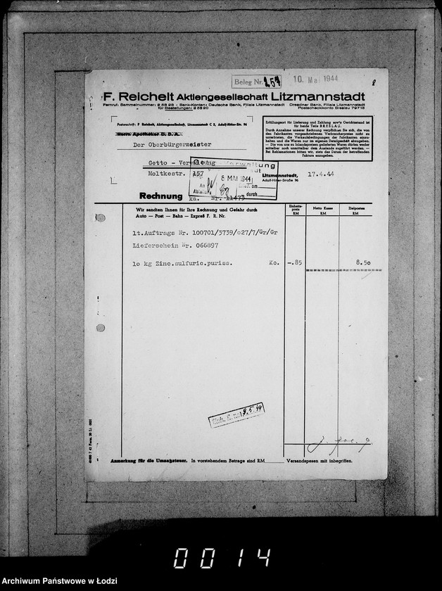 Obraz 12 z jednostki "Aufträge, Lieferscheinen und Rechnungen 100701-100791"