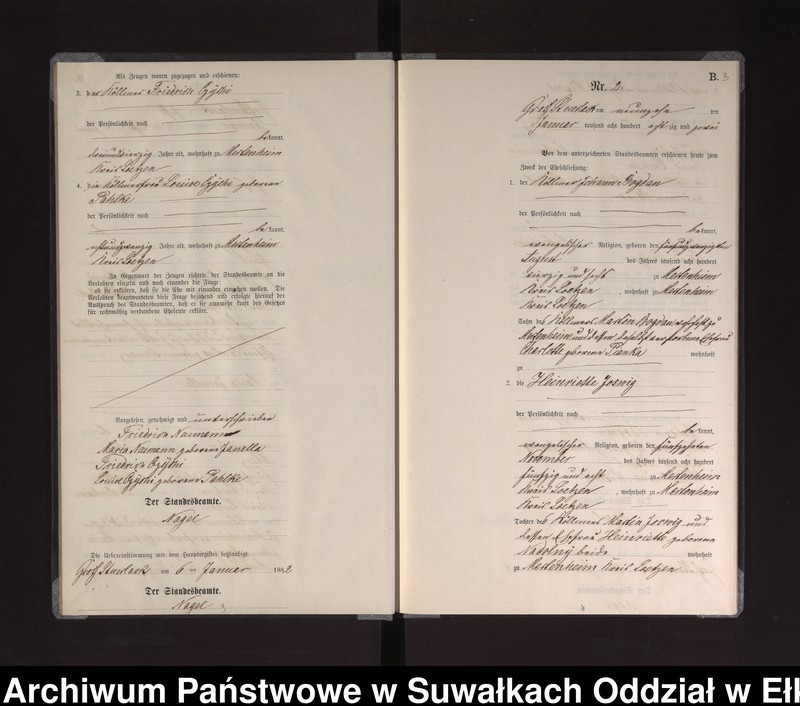 image.from.unit.number "Heiraths-Neben-Register des Preussischen Standes-Amtes Gross Stüerlack Kreis Loetzen"