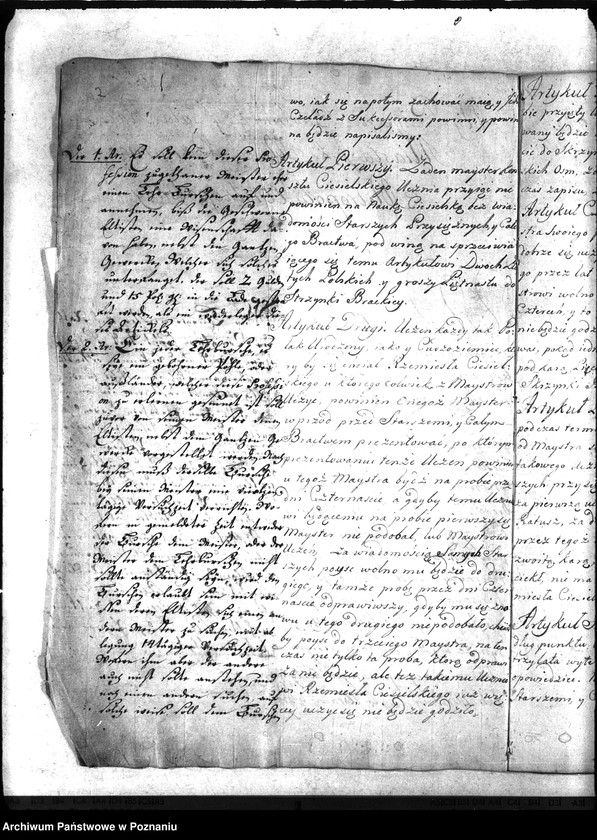 Obraz 6 z jednostki "C. Władze miejskie Poznania zatwierdzają cechowi cieśli poznańskich artykuły statutowe."