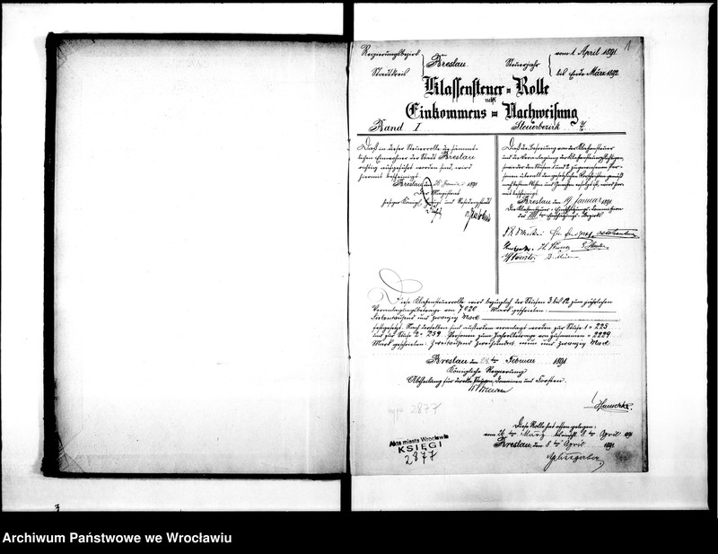 image.from.unit.number "Klassensteuerolle nebst Einkommens Nachweisung"