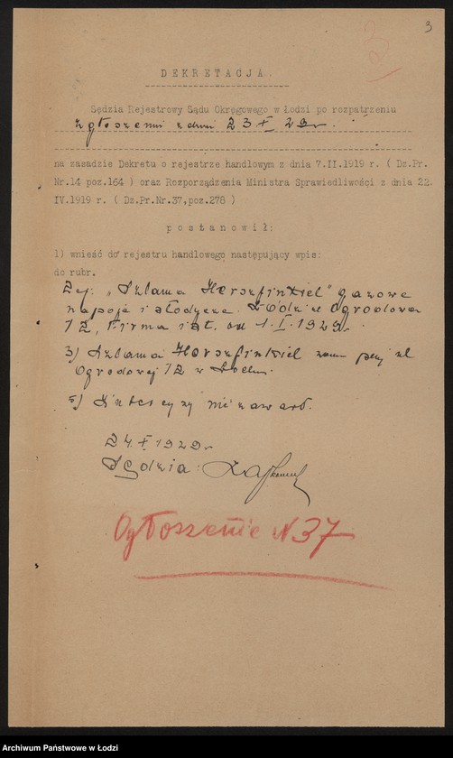 Obraz 5 z jednostki "Szlama Herszfinkiel – gazowe napoje i słodycze"