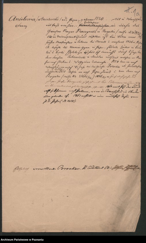 Obraz 5 z jednostki "A. betr. die Auskunft über Inländer Lit. A"