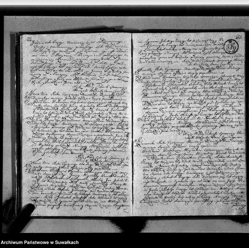 image.from.unit.number "Akta urodzonych gminy wigierskiey od 1-go maja 1809 do dnia ostatniego kwietnia 1810 roku"