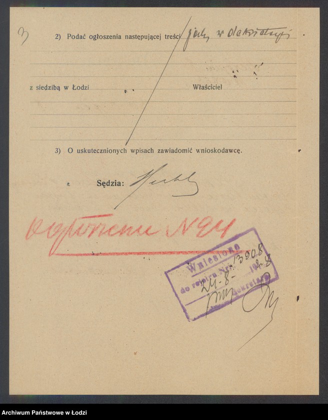 Obraz 5 z jednostki "Szmul Lejzor Preis- sprzedaż własnych wyrobów towarów półwełnianych"