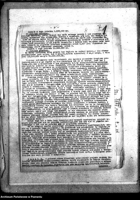 Obraz 12 z jednostki "Sprawy szczegółowo-administracyjne Komitet Gospodarczy protokoły i konferencje"