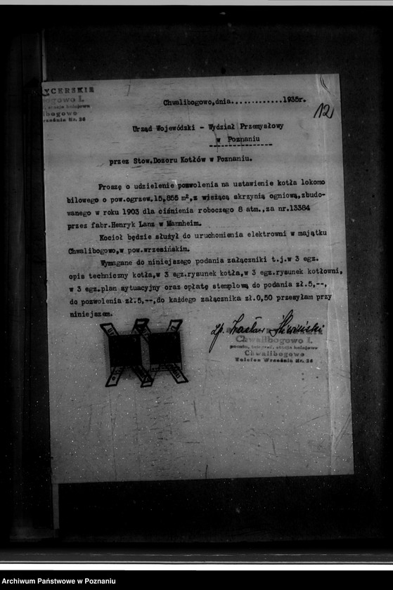 Obraz 16 z jednostki "Majętność Chwalibogowo powiat wrzesiński własność A. Myszkowski nr woj. kotła 1718"