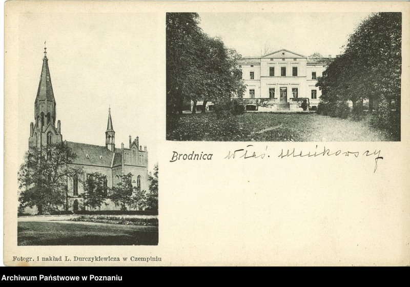 Obraz 1 z jednostki "Brodnica - pałac Mańkowskich, kościół"