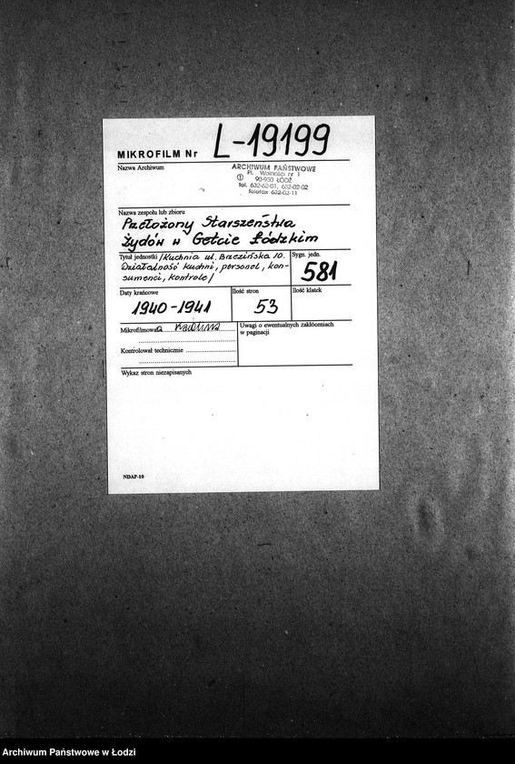 Obraz 2 z jednostki "[Kuchnia, ul. Brzezińska 10. Działalność kuchni, personel, konsumenci, kontrole]"