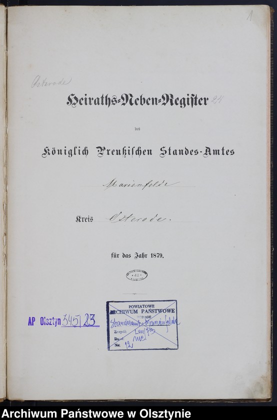 image.from.unit.number "Heiraths-Neben-Register Nr 1 - 23"