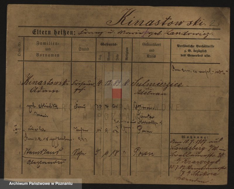 Obraz 2 z jednostki "Kinastowski - Kinowski"