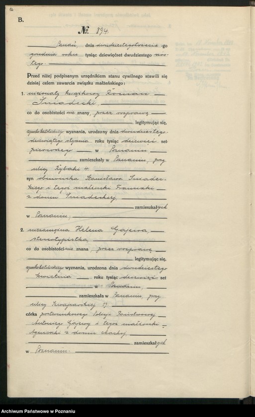 image.from.unit.number "Księga miejscowa małżeństw tom IV [Rejestr główny małżeństw]"