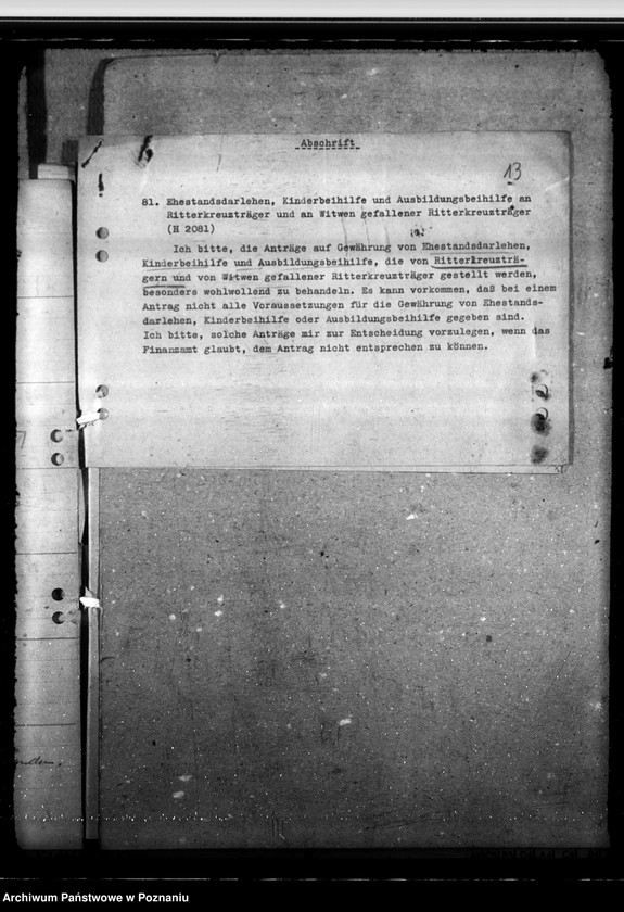 Obraz 17 z jednostki "Ehestandsdarlehen"