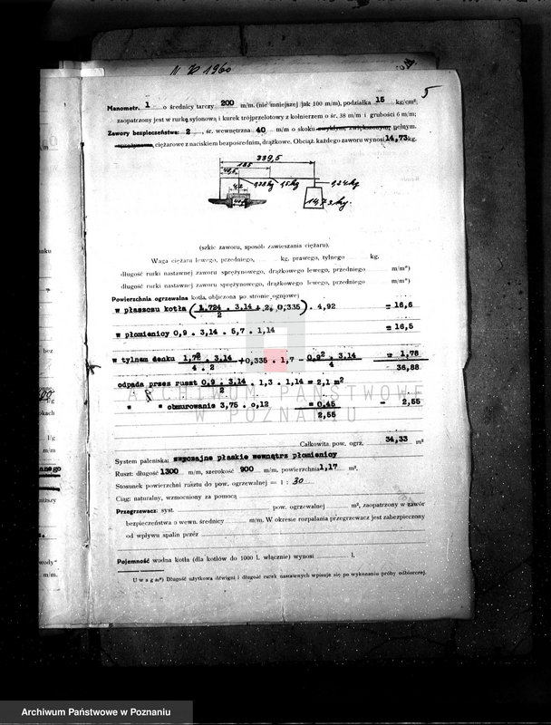 Obraz 9 z jednostki "Gorzelnia P. Kuettnera w Fabianowie pow. jarociński nr fabr. kotła 1960 nr woj. kotła 6273"