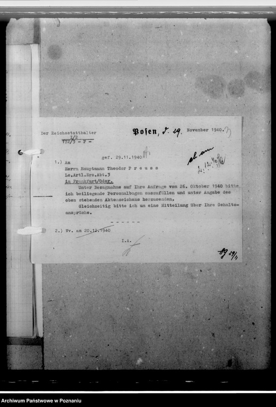 Obraz 7 z jednostki "Bewerbung des Ing. Theodor Preuss - urzędnik"