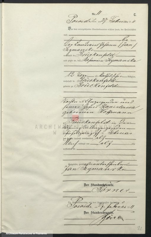 Obraz 15 z jednostki "Sterbe-Nebenregister"