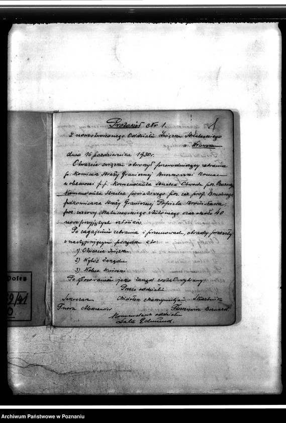 Obraz 4 z jednostki "Protokoły zebrań Oddziału Związku Strzeleckiego w Drawsku"