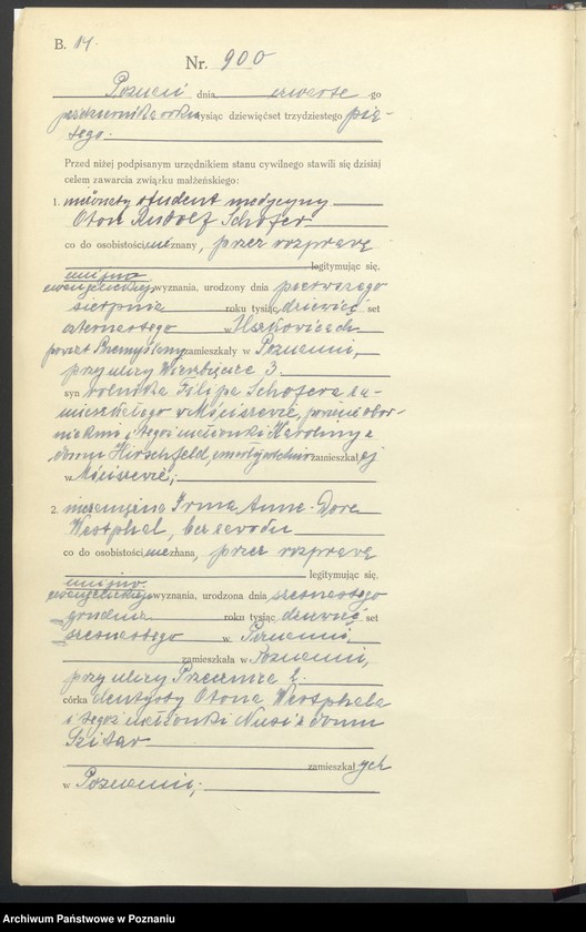 Obraz 16 z jednostki "Księga miejscowa małżeństw tom IV [Rejestr główny małżeństw]"