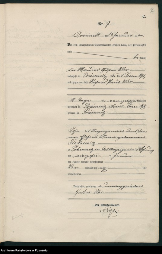 Obraz 10 z jednostki "Sterbe-Haupt-Register"