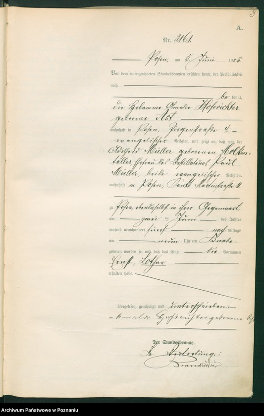 Obraz 5 z jednostki "Księga miejscowa urodzeń tom V"