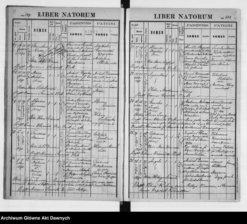 image.from.unit.number "Parafia: Lwów, Bazylika Metropolitalna. Dekanat: Lwów. Księga metrykalna urodzeń, ślubów i zgonów dla parafii miejskiej."